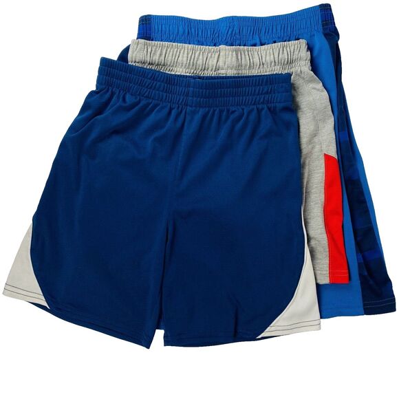 BCG Other - MIXED LOT of 3-BCG Sz Boys M Athletic Shorts Pockets Elastic Waist Blue Gray Red